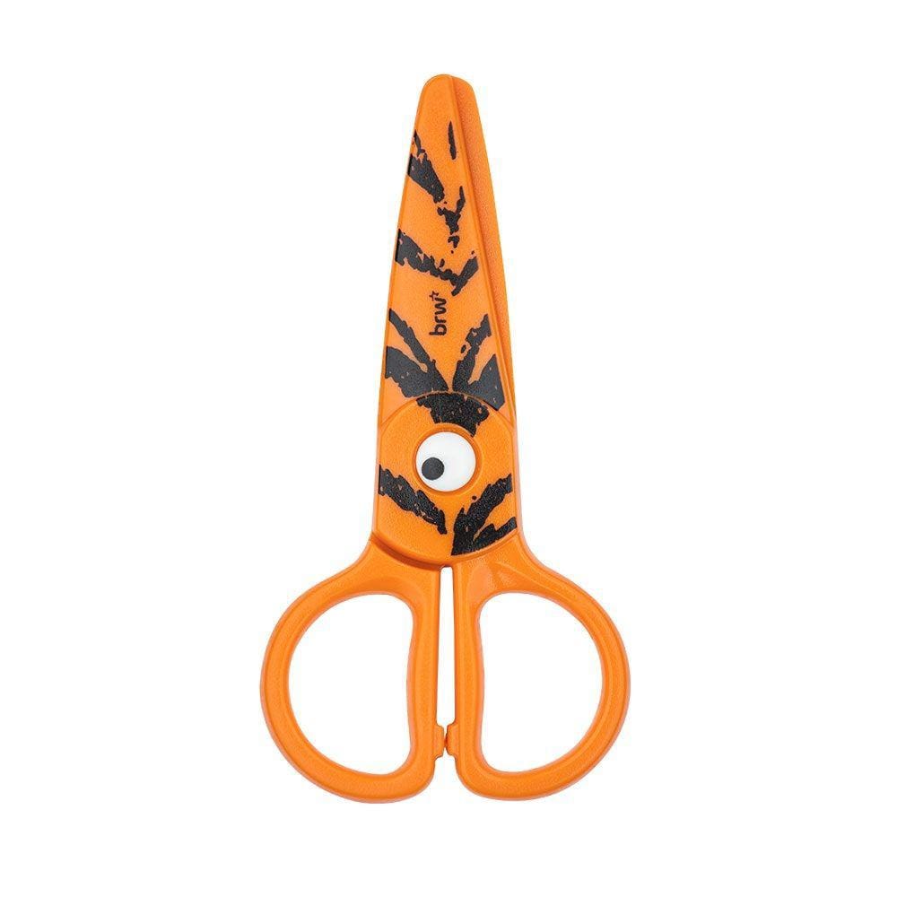 Tesoura Plástica 13cm Pet Zoo Animais Sem Lâmina Brw | 1ª Infancia | Material Escolar Papelaria