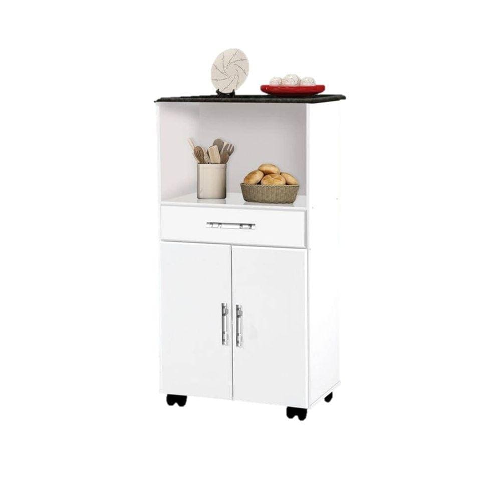 Balcão Classic Branco Com Mármorizado – Passe Bem Móveis