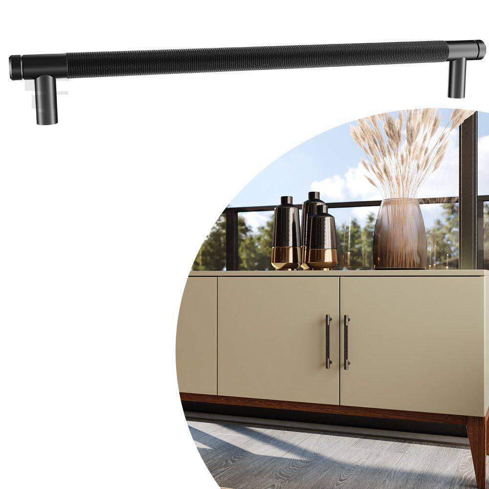 Puxador Zigrinato IL 1580 - Grafite - 288MM