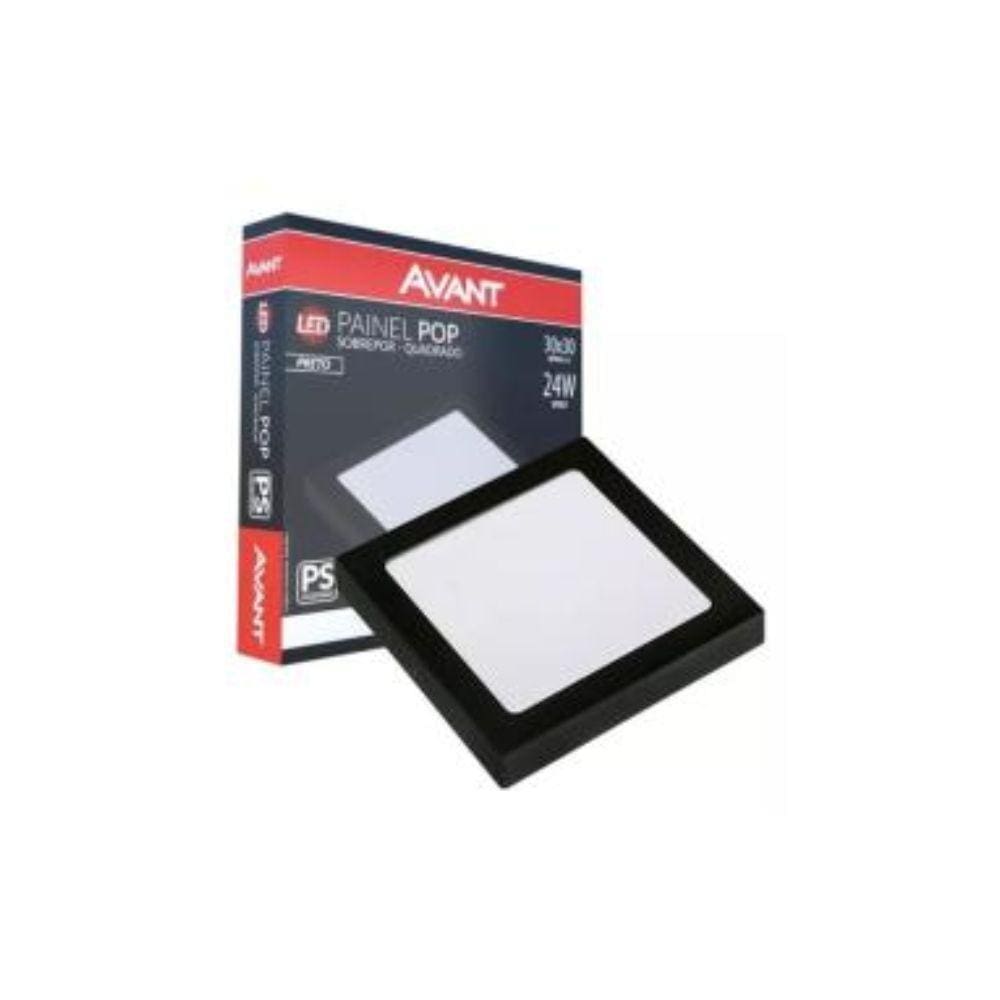 Painel Led Avant Quadrado Sobrepor 24w 6500k Bivolt 10 Uni.