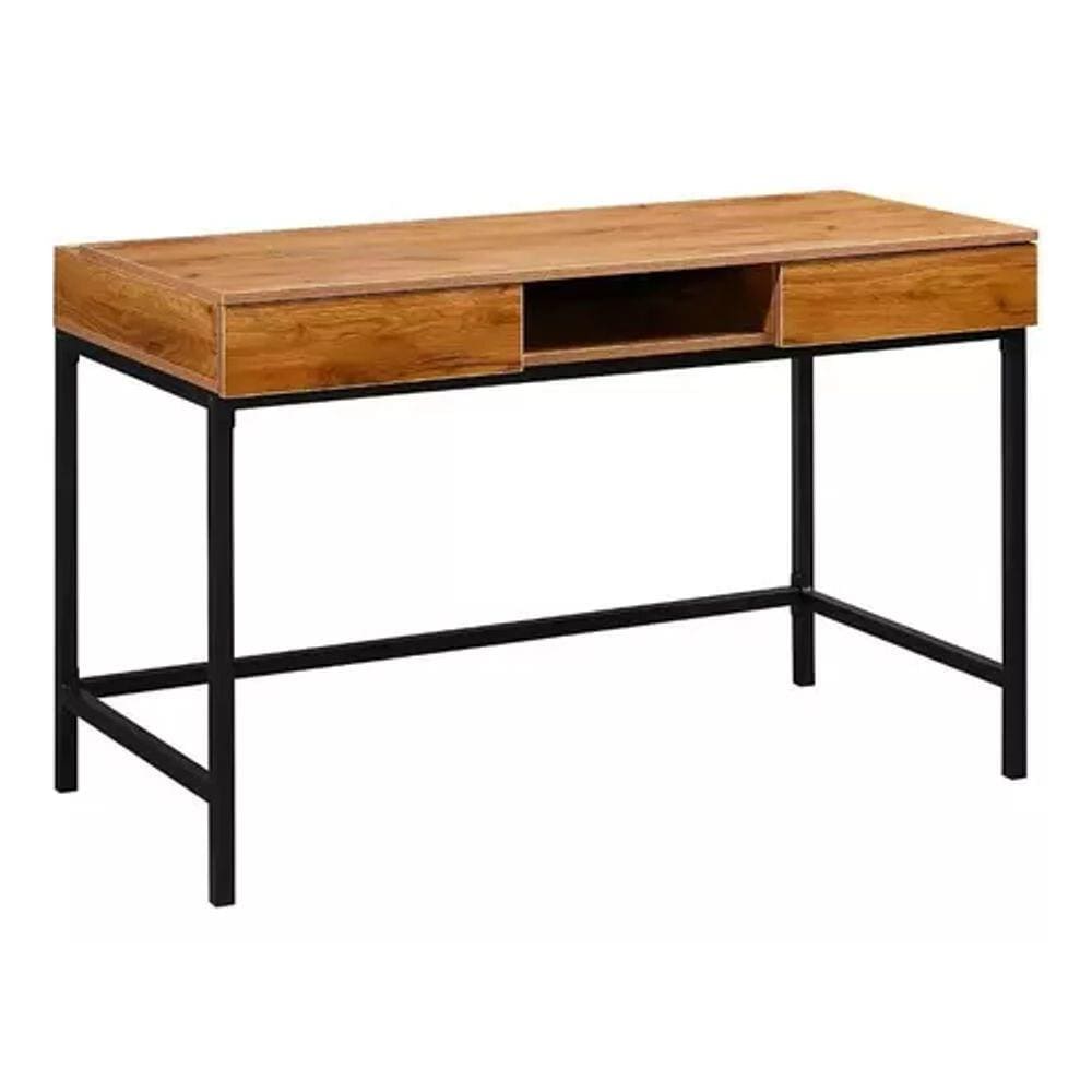 Mesa Escritorio Premium Madeira Aço 120x60x78cm - Monaco