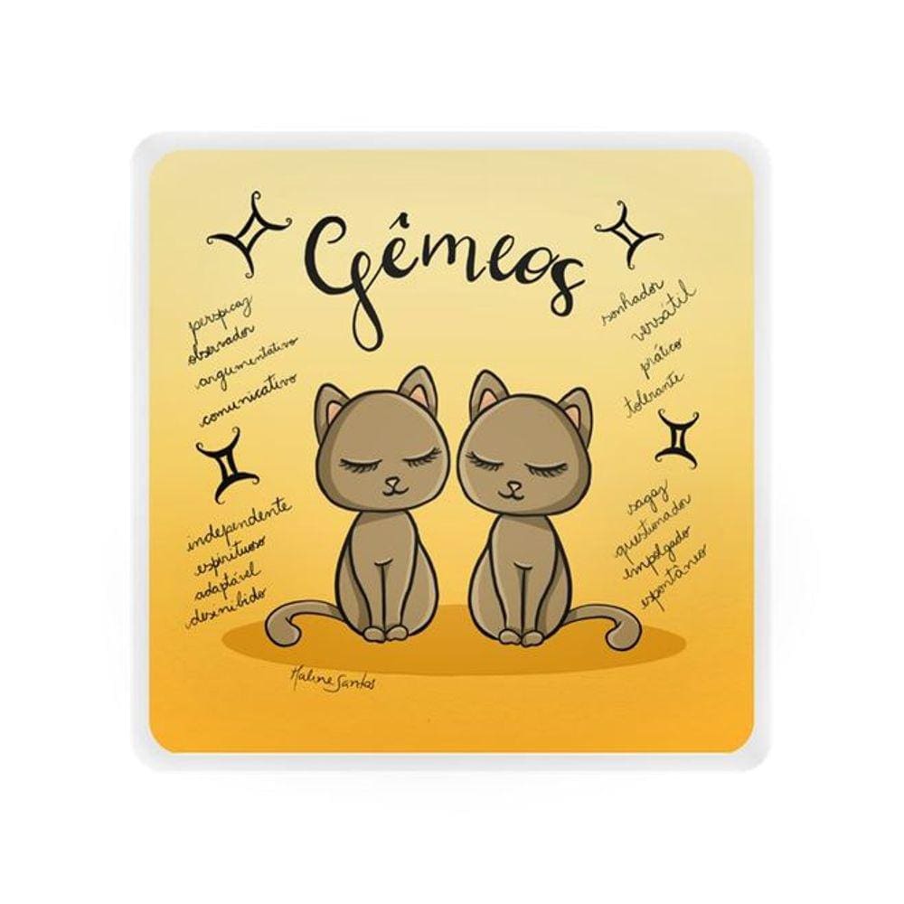 Mini Luminária Box Signos Gêmeos USB