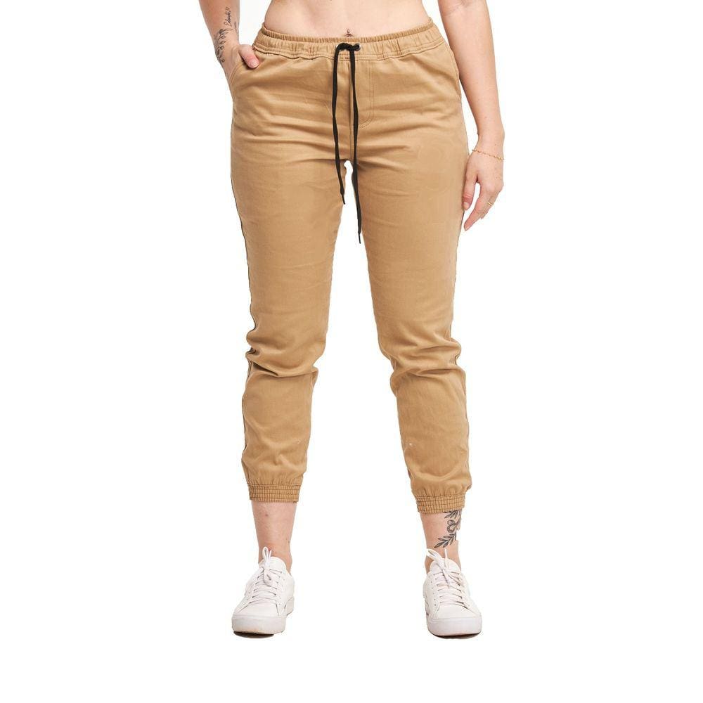 Calça Jogger Plus Size Sarja Feminina Skinny Com Punho S01plus