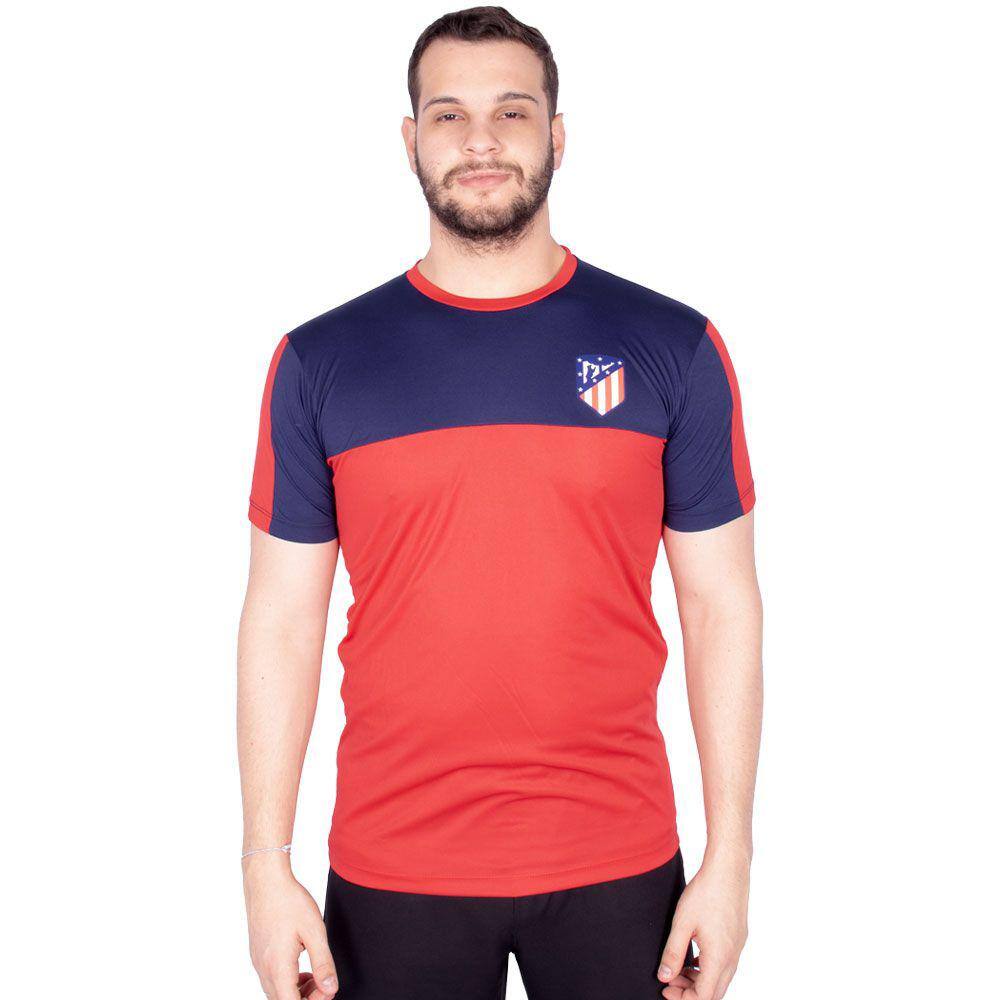Camisa Atlético Madrid Logo Azul e Vermelho
