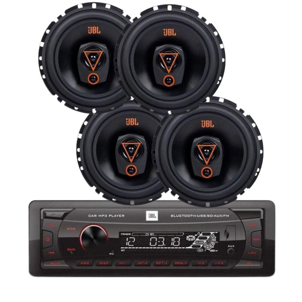 Rádio JBL Celebrity 100 Bluetooth/USB/SD/FM/Auxiliar + 4 Alto Falantes JBL 6TRMS80 - 160 Watts Rms