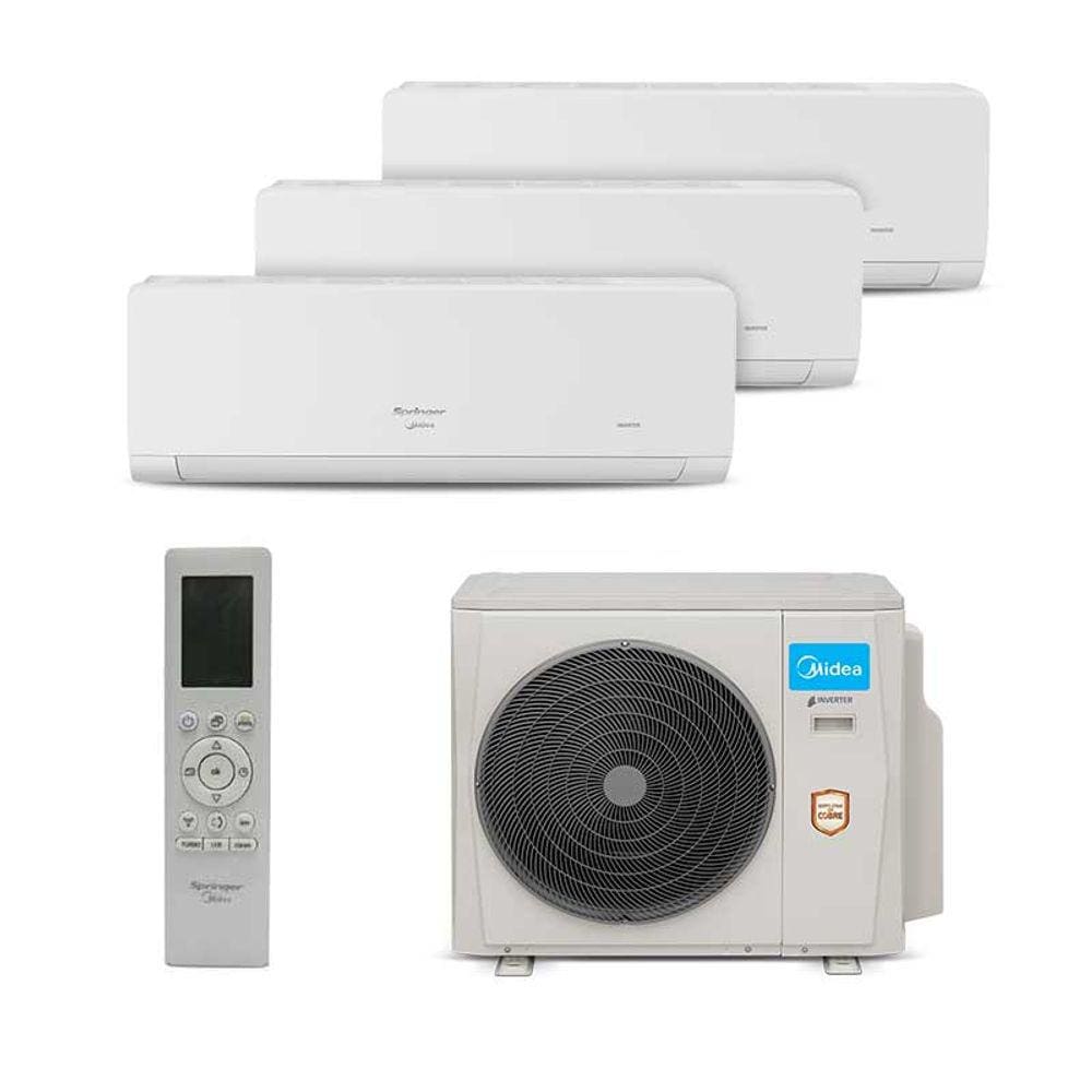 Ar Condicionado Multisplit HW Inverter 27.000 Btu (2x Evap 9.000 + 1x Evap 18.000) Quente Frio 220v
