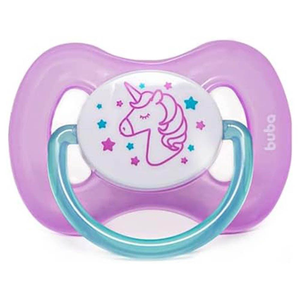 Chupeta - Silicone Ultra Soft - 6m - Comfort - Unicórnio Rosa - Buba