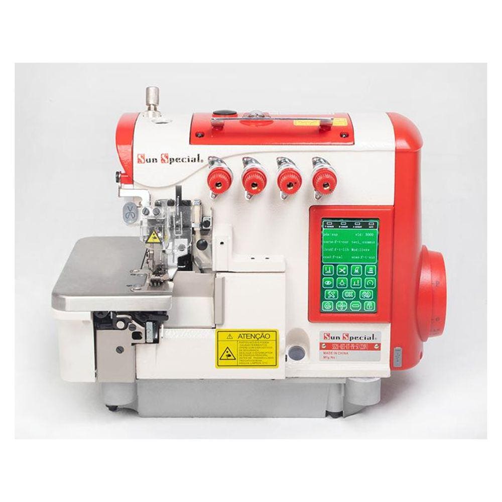 Máquina Costura Industrial Ponto Cadeia Eletrônica Elétrica SS21-4ET-UT-PR-SU 220V - Sun Special