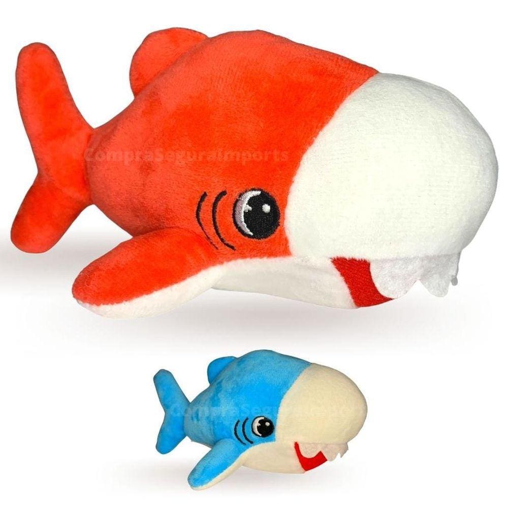 Tubarão De Pelúcia Brinquedo Para Bebê 18Cm Antialérgico
