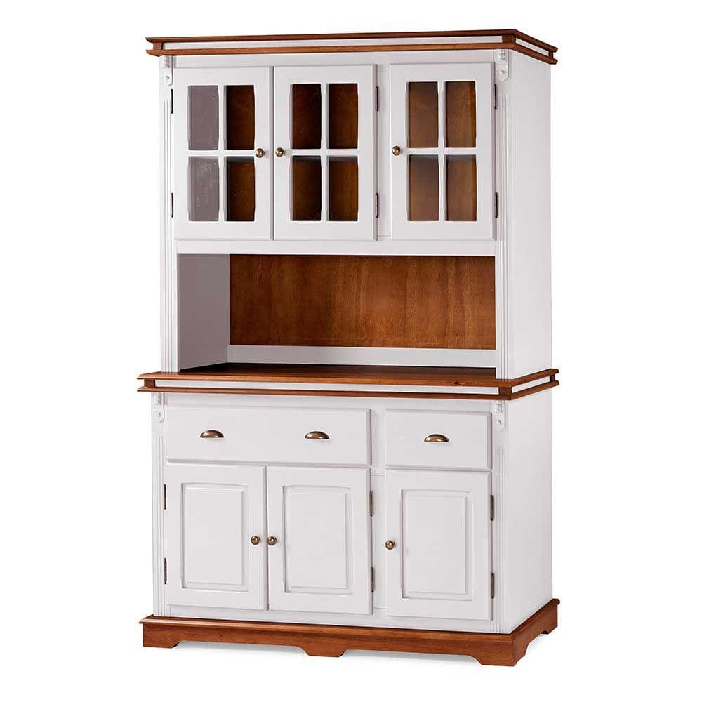 Cristaleira Arca e Oratório 6 Portas 2 Gavetas Manchester 2003 Linz Móveis - Branco/Imbuia