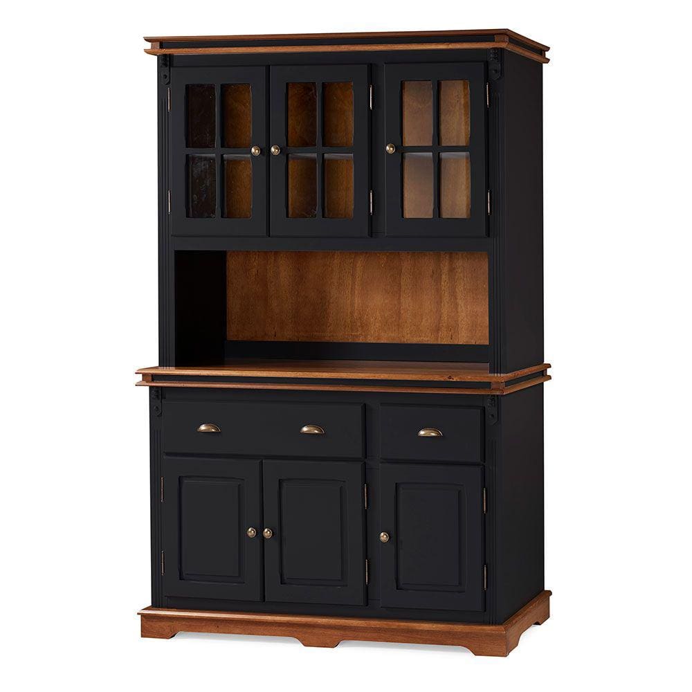 Cristaleira Arca e Oratório 6 Portas 2 Gavetas Manchester 2003 Linz Móveis - Preto/Imbuia