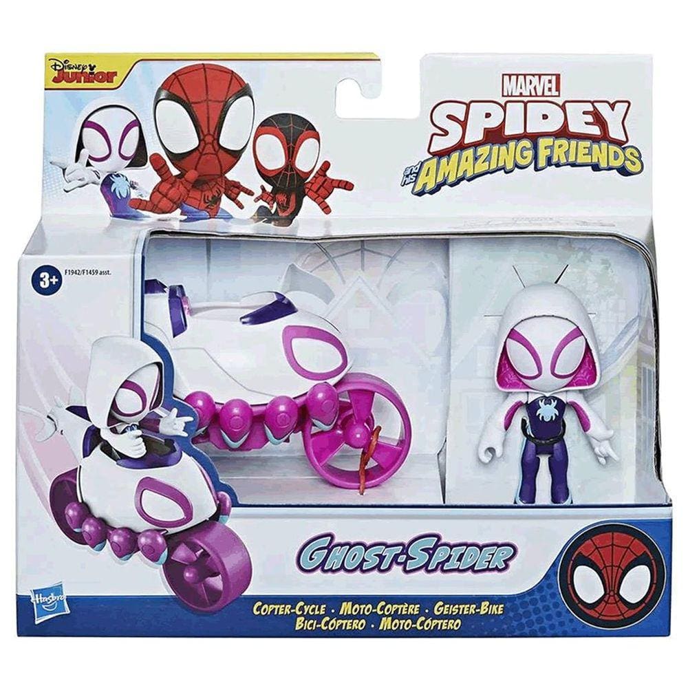 Boneco Gwen Mulher Aranha Com Veiculo Spidey Marvel Hasbro