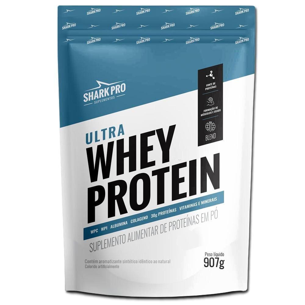 Ultra Whey Chocolate Branco - 907G Shark Pro