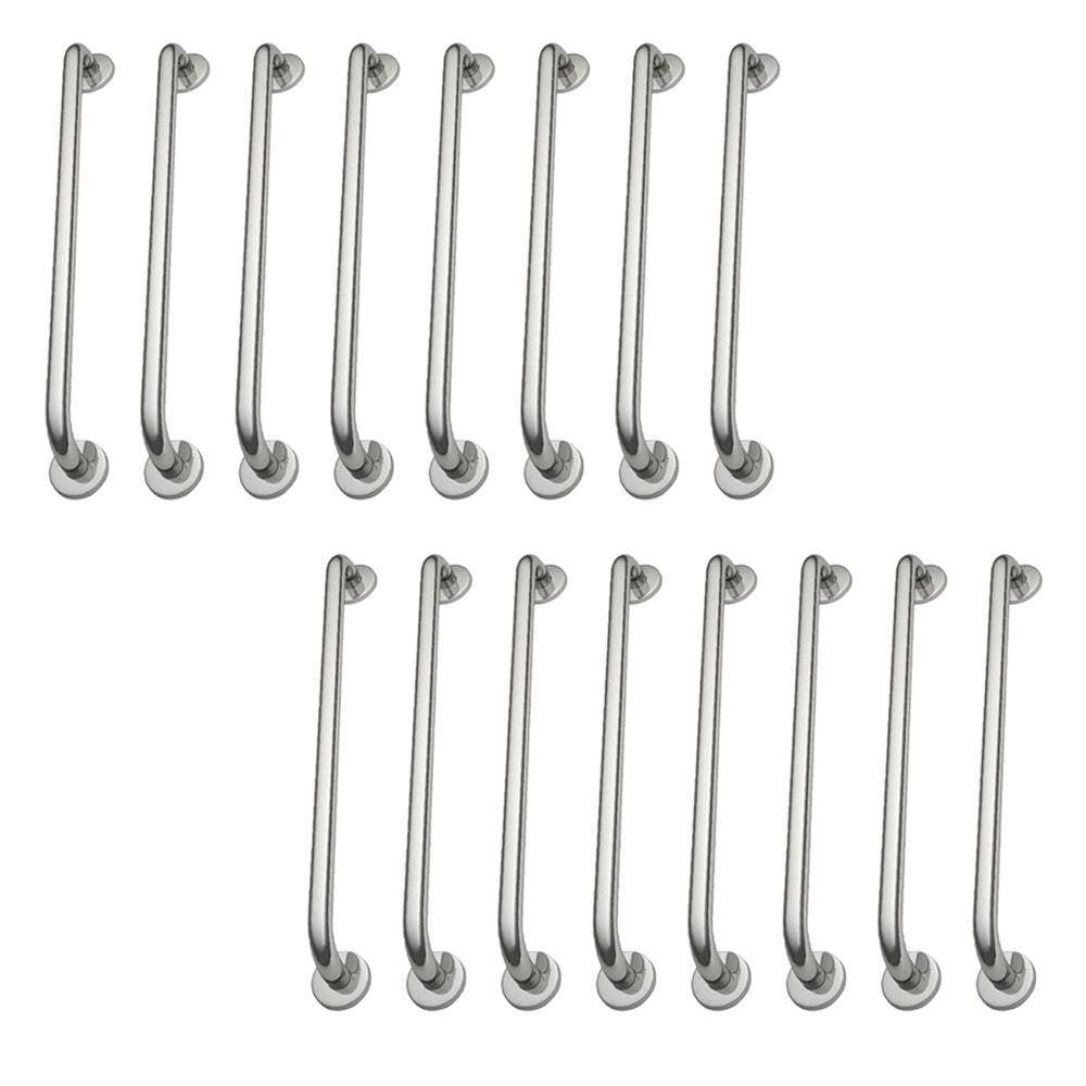 Alça de Apoio Barra Inox Kit 18 Unidades 70cm Inox Deficiente Idoso Suporte Parede Corrimao Segurança Acessibilidade