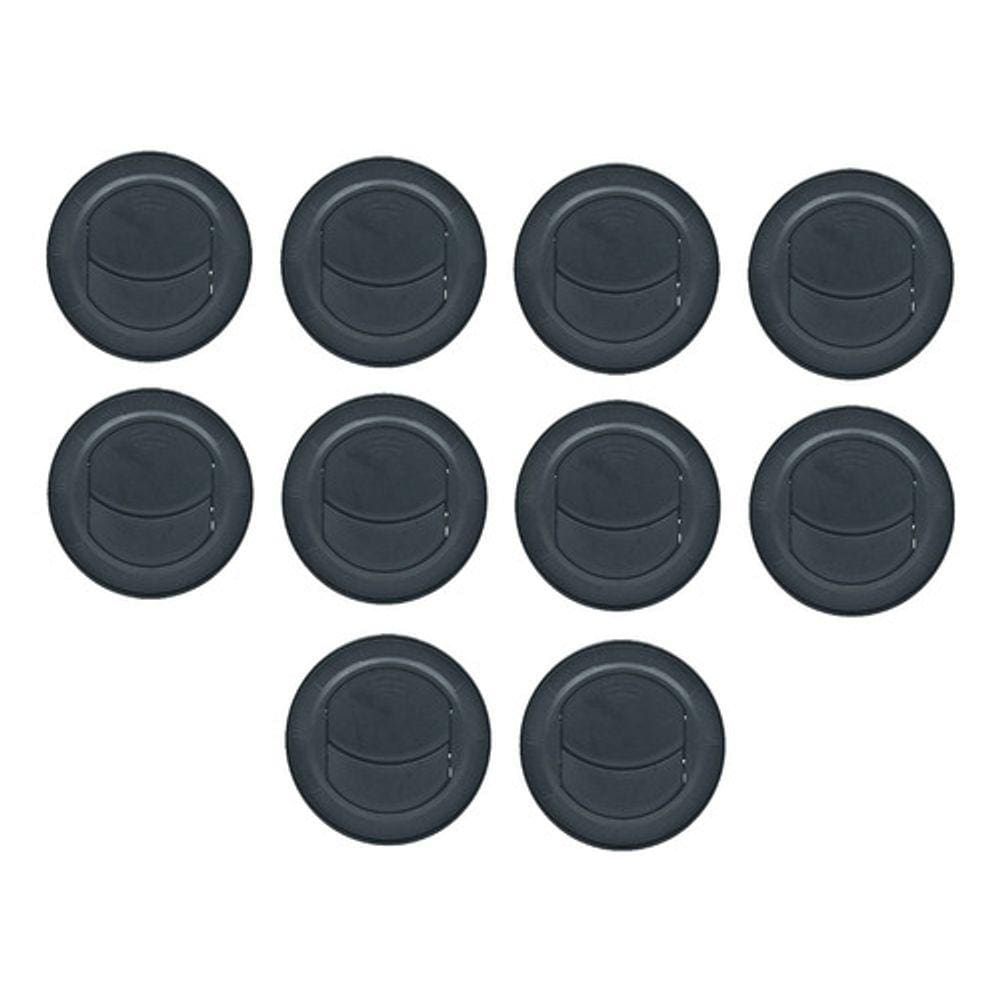 10x Difusor Ar Condicionado Caminhão Trator Van 77mm - Preto