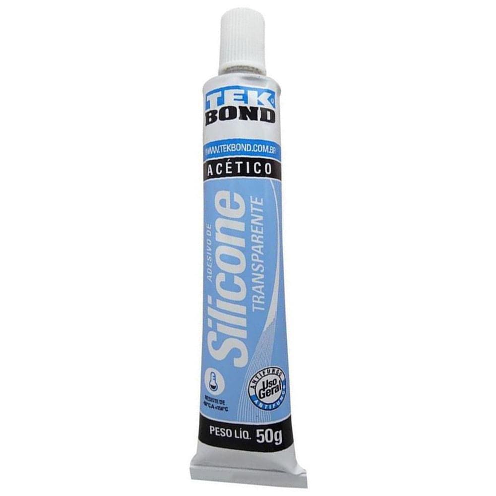 Silicone Acético Uso Geral Transparente 50g Tekbond TKS2521
