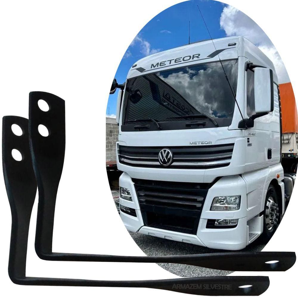 2 Suporte Para Antena PX Dianteiro Frontal Parabrisa Vw Man Meteor Carona Motorista