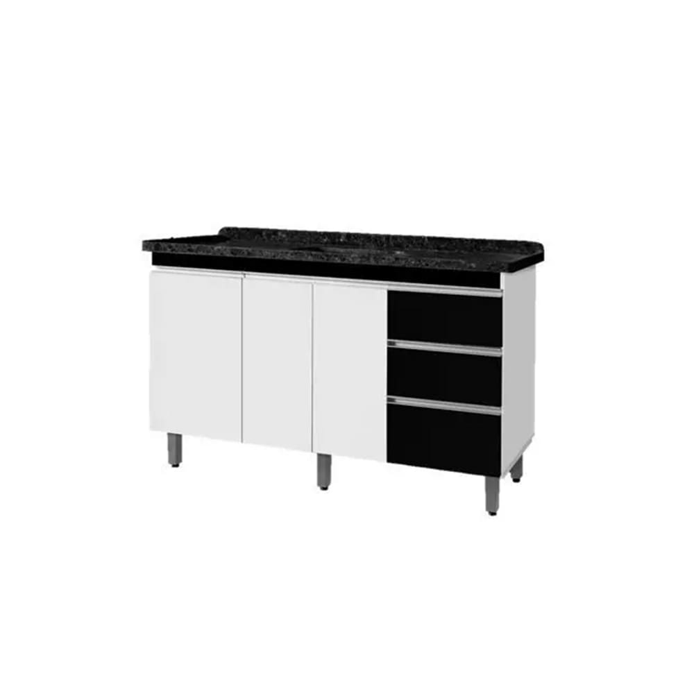 Gabinete Bolivia Branco/Preto– Passe Bem Móveis