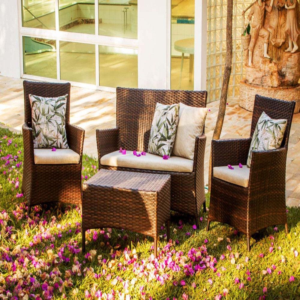 Conjunto Iguapó Em Alumínio Para Decoração, Piscina, Varanda Trama