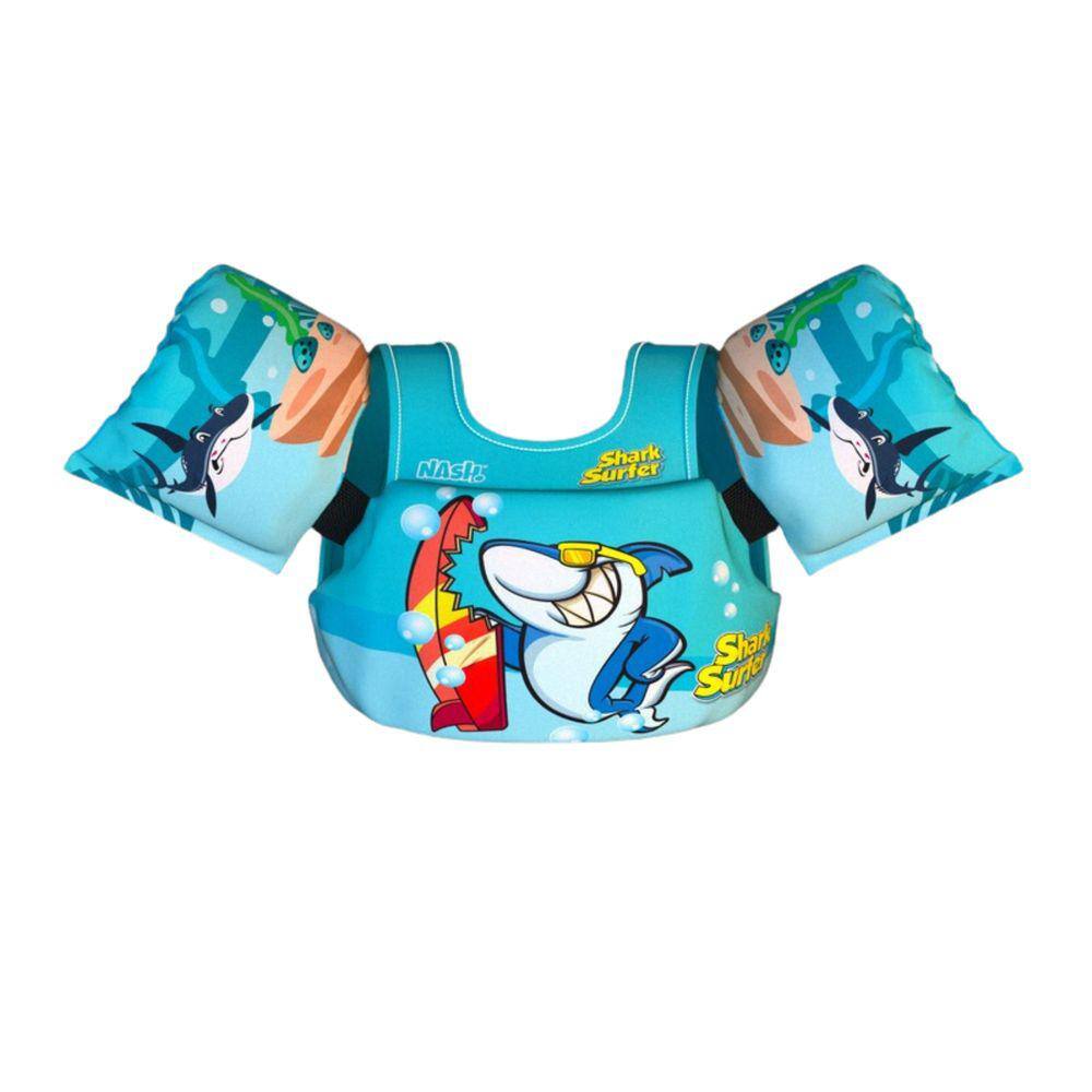 Boia Infantil Com Colete Salva Vidas Estampas Divertidas
