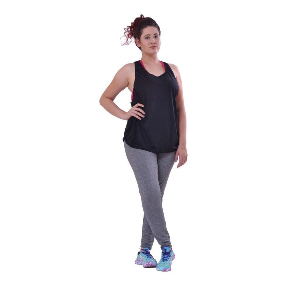 Calça Legging Fitness Cintura Alta Power Suplex Plus Size