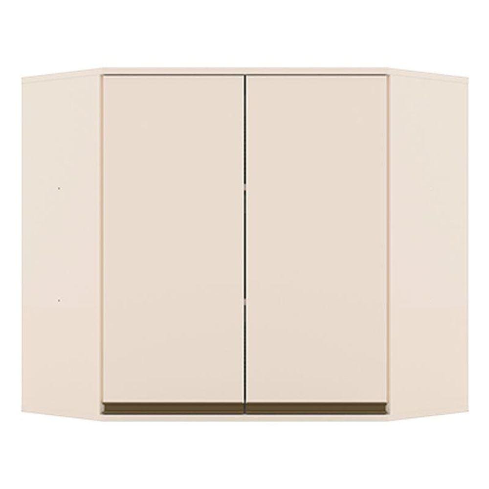 Armário Aéreo Canto Oblíquo 2 Portas 83 cm Connect Off White - Henn
