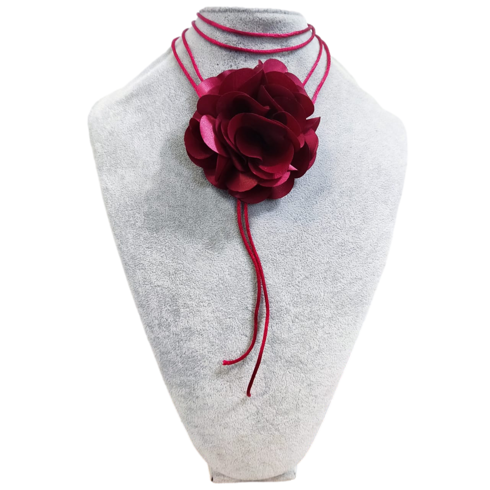 Colar Gargantilha Choker Flor Feminino Tendência