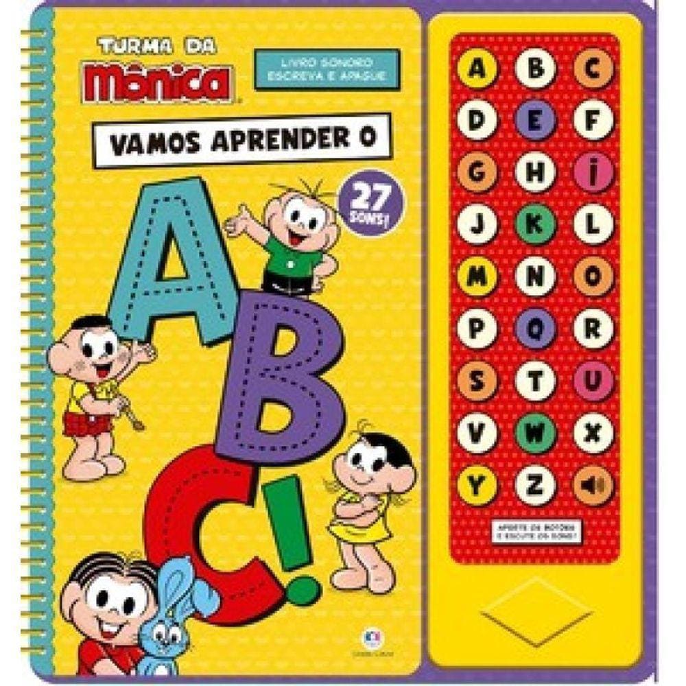 Livro Turma Da Mônica Vamos Aprender O Abc Livro Sonoro