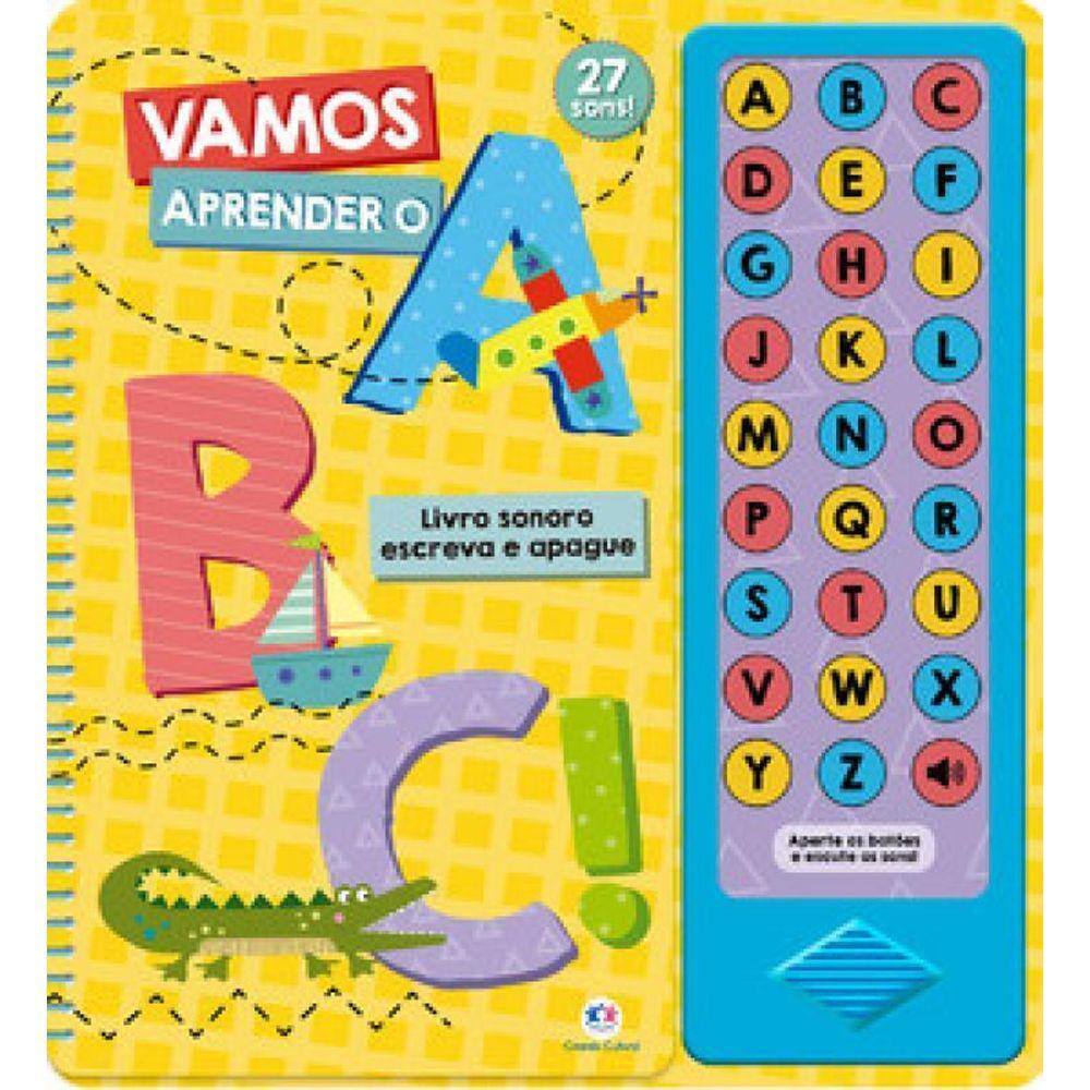 Vamos Aprender O Abc Livro Sonoro E Escreva E Apague
