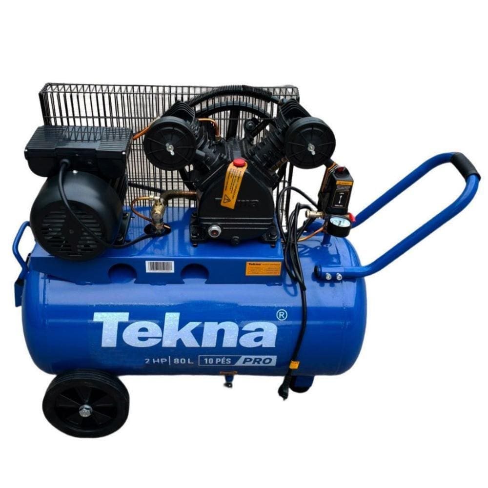 Compressor de Ar 10 Pés 2HP 80L CP10080 Com Rodas TEKNA