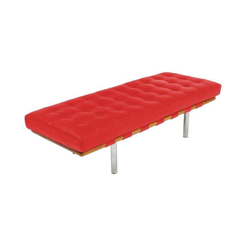 Banco Capri Barcelona 1,80M Couro Sintético Vermelho Cor Vermelho
