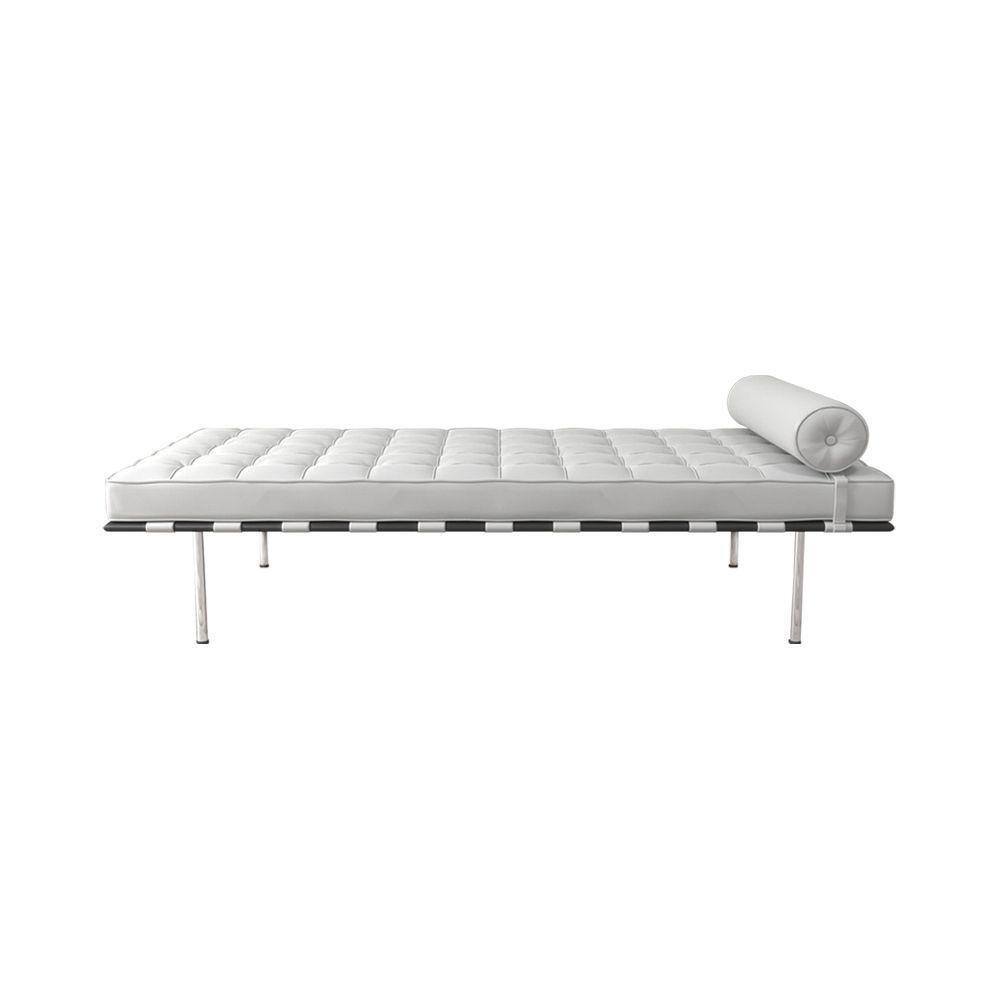 Couch Barcelona Inox Em Sintetico Branco Cor Branco