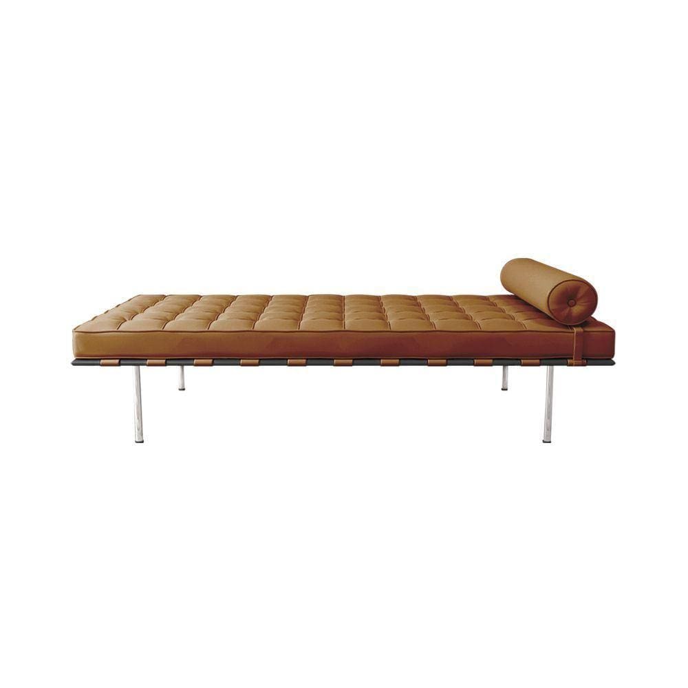 Couch Barcelona Inox Em Sintetico Caramelo Cor Caramelo