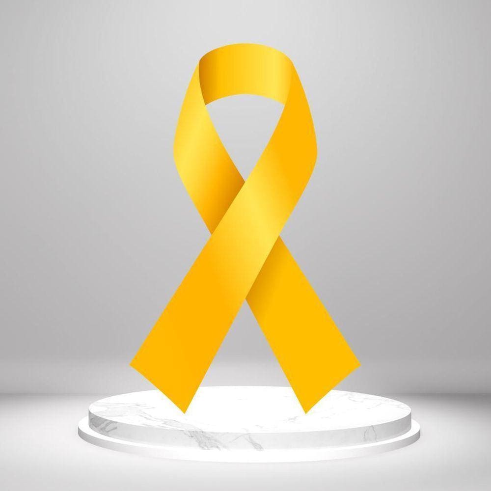 Adesivo Decoração Laço Setembro Amarelo Prevenção Suicidio
