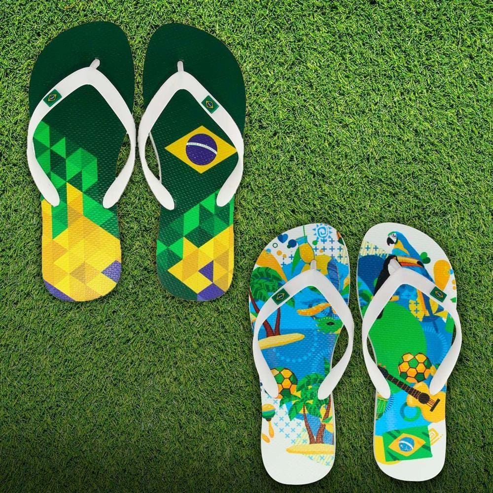 Kit 2 Pares Chinelos Masculino Polo Culture Copa do Mundo