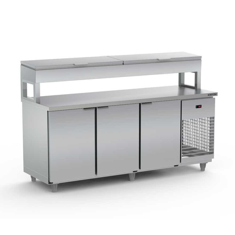 Balcão de Serviço Refrigerado Condimentador 2,00 Metros Inox BSRC2000 220V - Refrimate