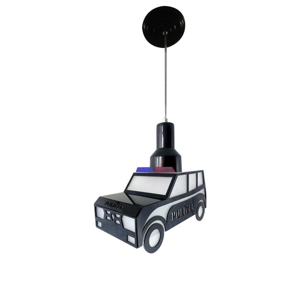 Lustre Pendente Infantil Carro De Policia