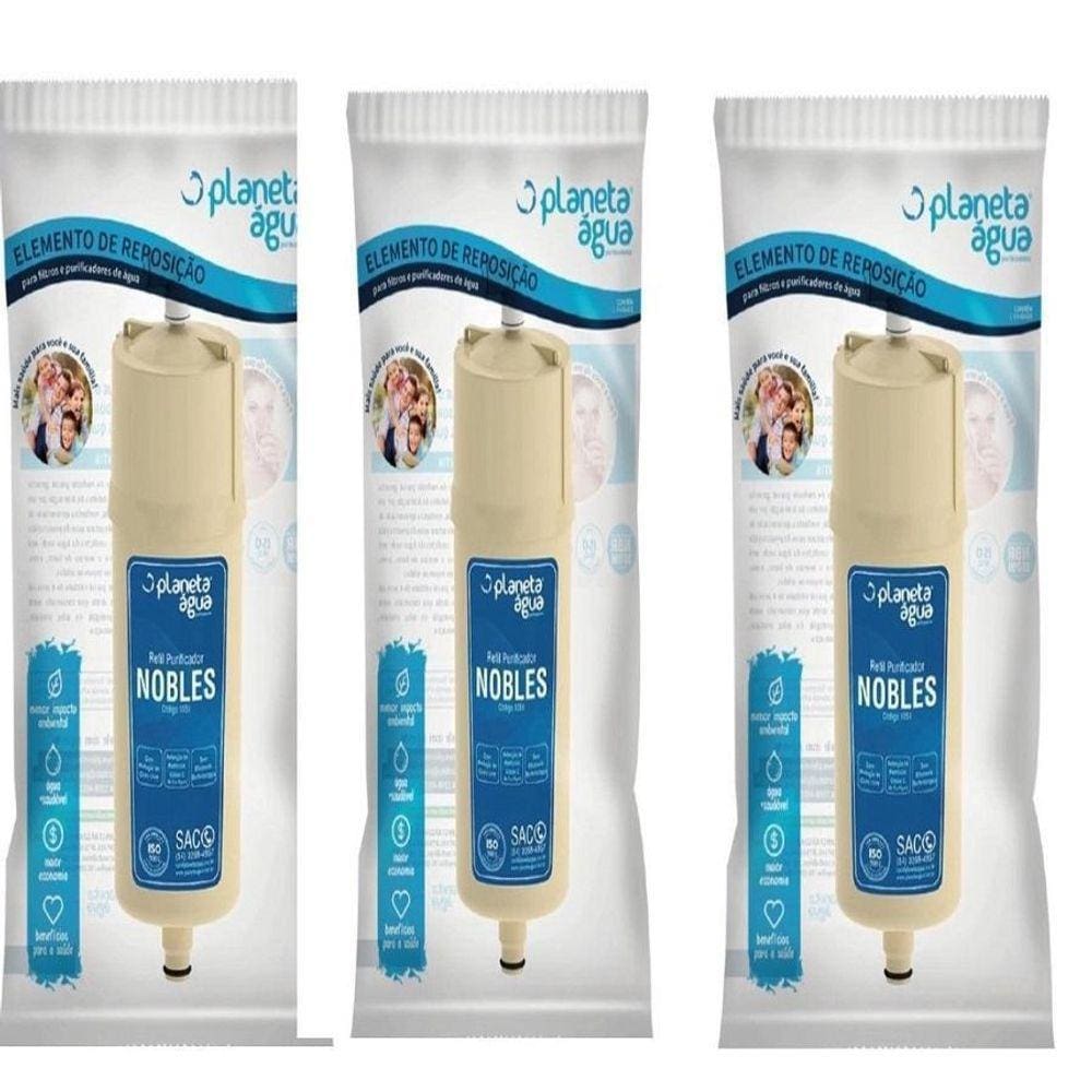 Purificador De Água Europa Noblesse Plus Filtro Refil Kit 3