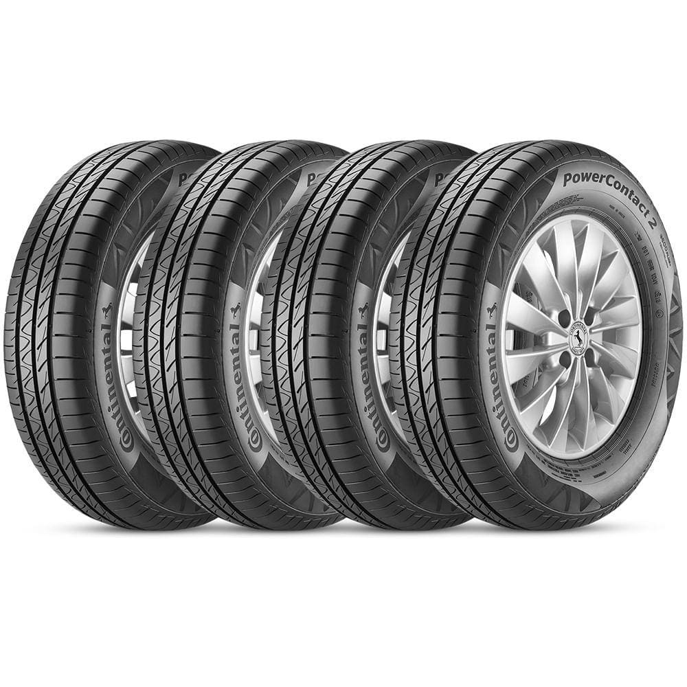 Kit 4 Pneu Continental Aro 15 195/60r15 88h Powercontact 2