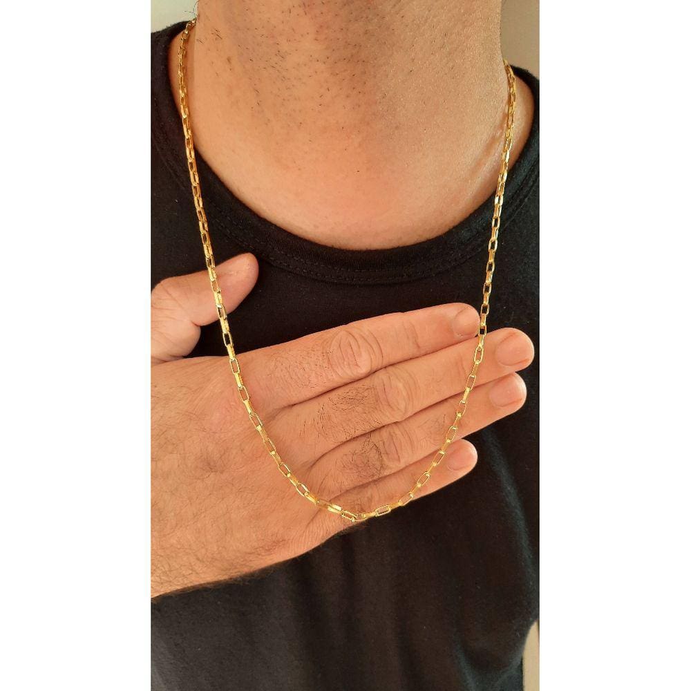 Corrente Masculina Cartier Palito Material Idêntico a Moeda Antiga 3,5mm 65cm