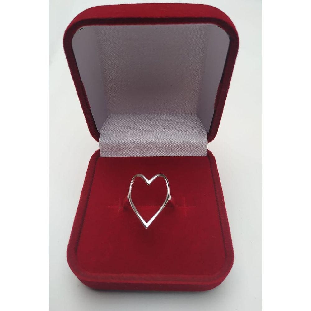 Anel Coração de Prata 925