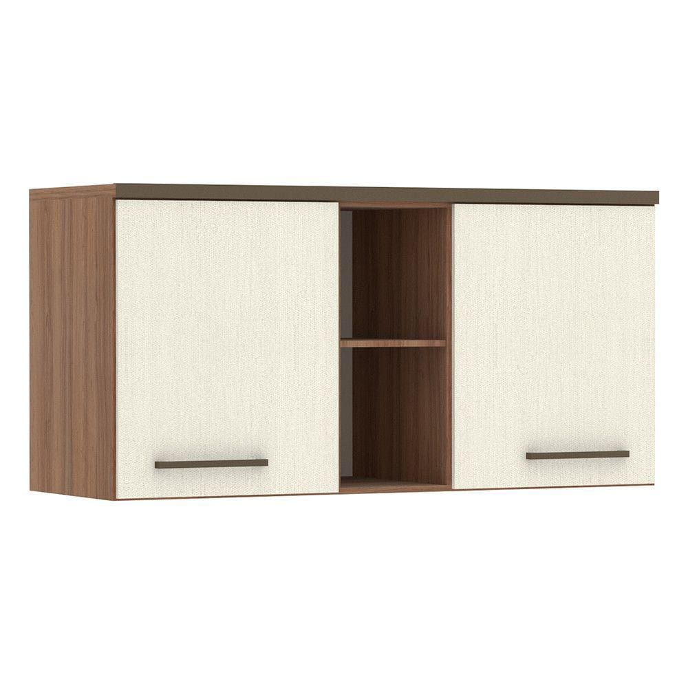 Armário Aéreo Ponte Casal Modulado 2 Portas 145cm Connect Luciane Móveis