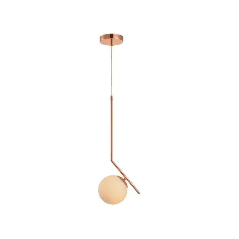 Lustre Pendente Avant Pérola Brinco Mini 1xG45 Cobre Brilho