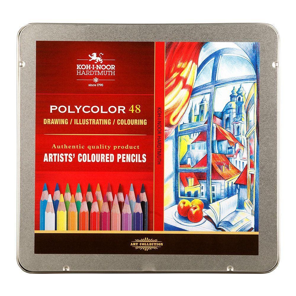 Lápis De Cor Artístico Koh-I-Nooh Polycolor - Estojo Com 48 Cores