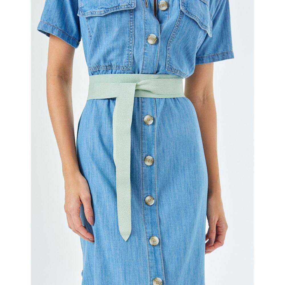 Cinto Zinzane Feminino Camurça Faixa Colors - Verde Aqua