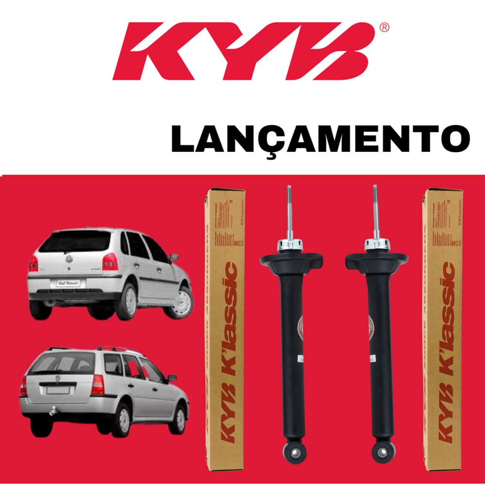 02 Amortecedor Traseiro Kayaba Linha Klassic Volkswagen Gol 1999 A 2007