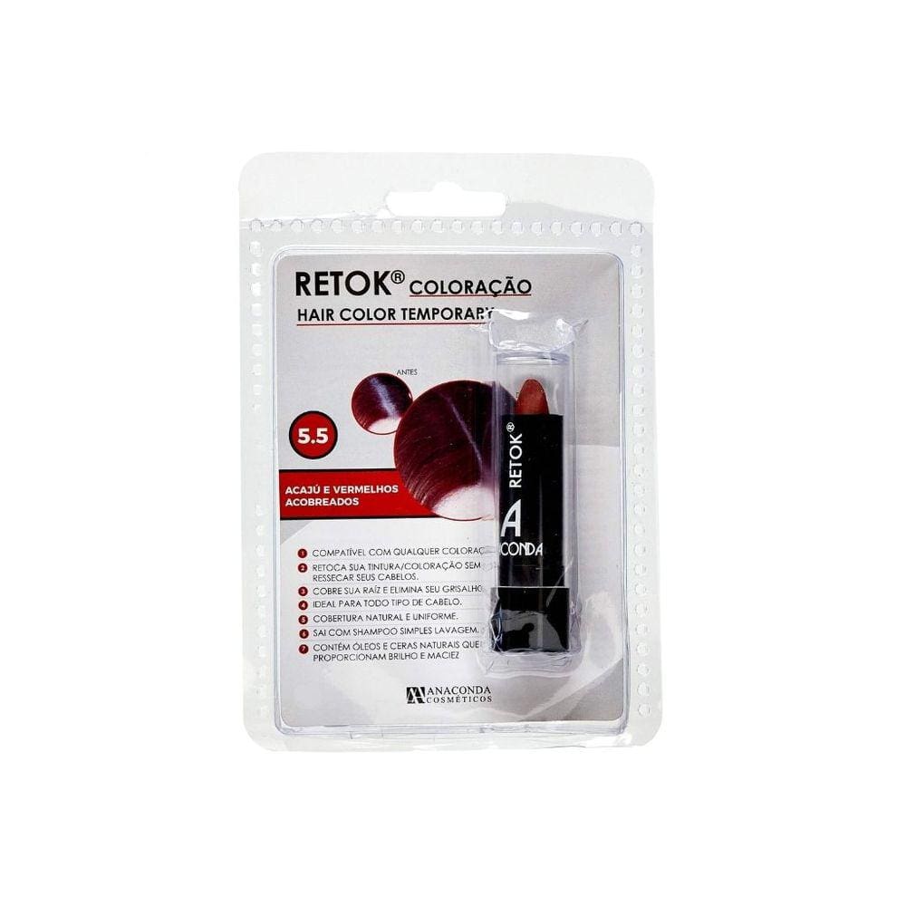 Retok de Coloraçao Anaconda 3g -5.5 Acaju Vermelho Acobreado