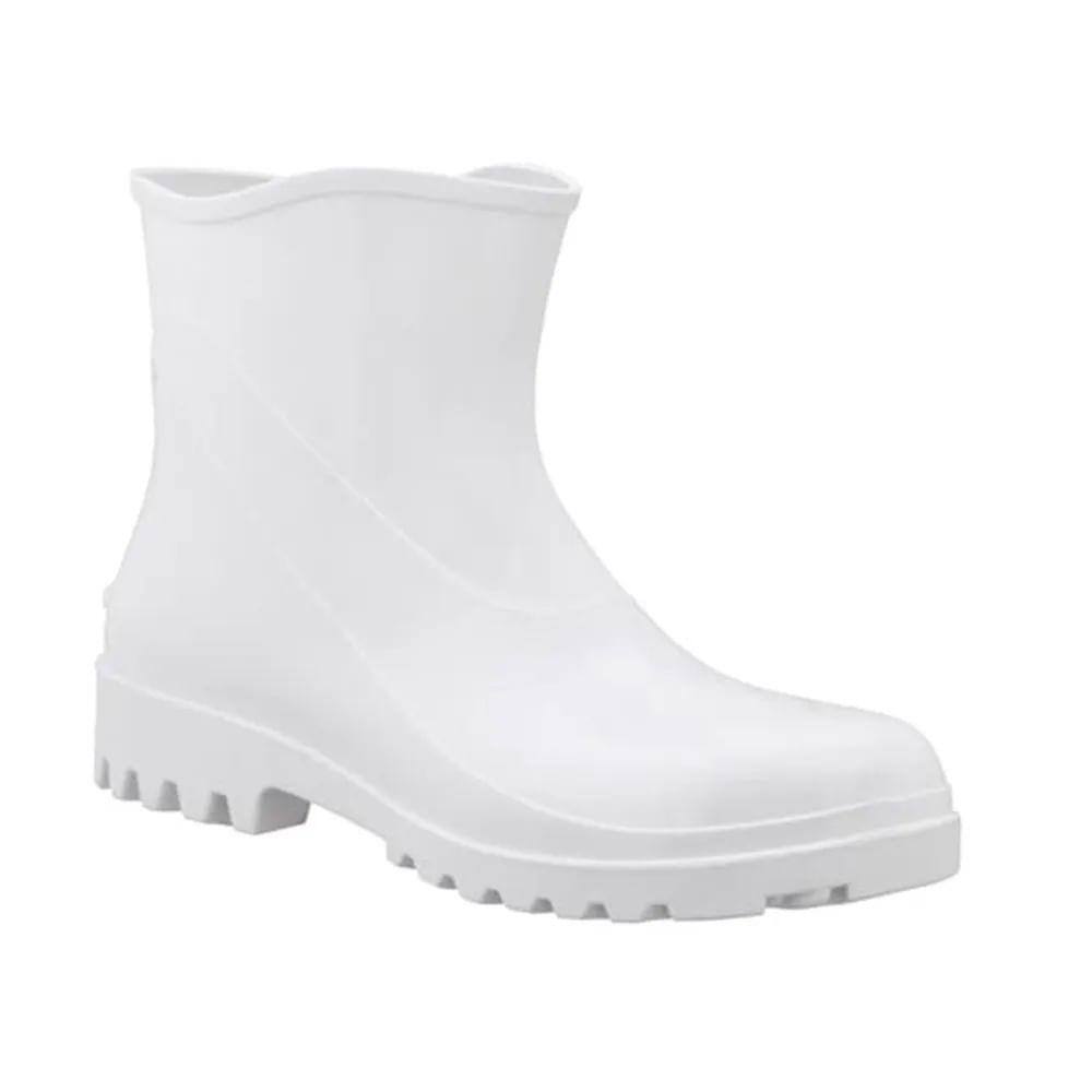 Bota PVC Branca 16cm Ca37456 Cano Extra Curto c/ Forro N43 Bracol