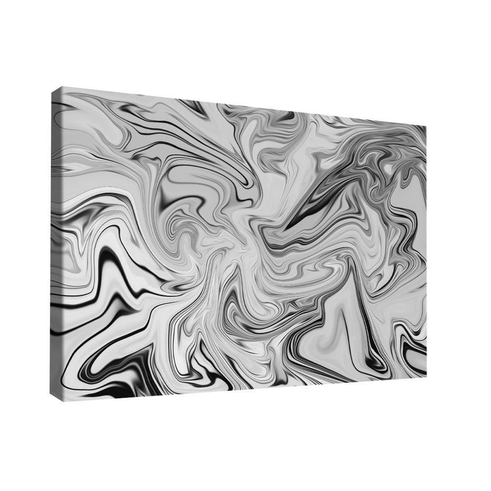 Quadro Abstrato Fluido Branco Br Artes Pequeno 60x40