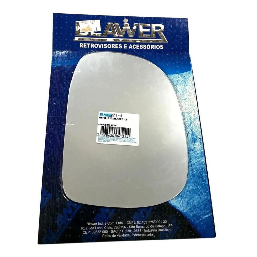 Refil Lente Espelho Retrovisor S10 Blazer Lado Esquerdo